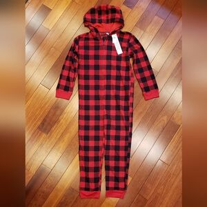 Women's XL Buffalo Check Pajamas With Hood